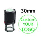 Custom Self-Inking Stamp 25/30/40/50mm Round LOGO Design Personalized Text Press-type Inking Stamp for Wedding Invitation Envelo