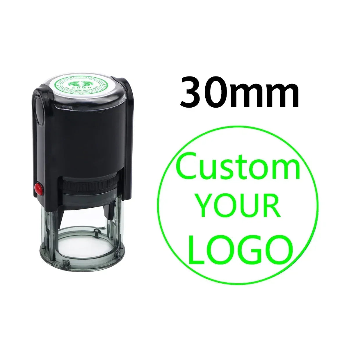 Custom Self-Inking Stamp 25/30/40/50mm Round LOGO Design Personalized Text Press-type Inking Stamp for Wedding Invitation Envelo
