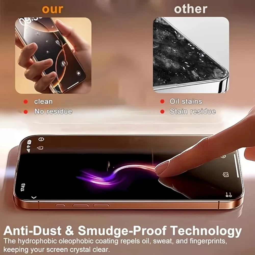 NNBILI 5Pcs Dust Free Installation Privacy Screen Protector for IPhone 17 Pro Max  16 15 14 13 12 11 Pro 17e 16e Anti-spy Glass