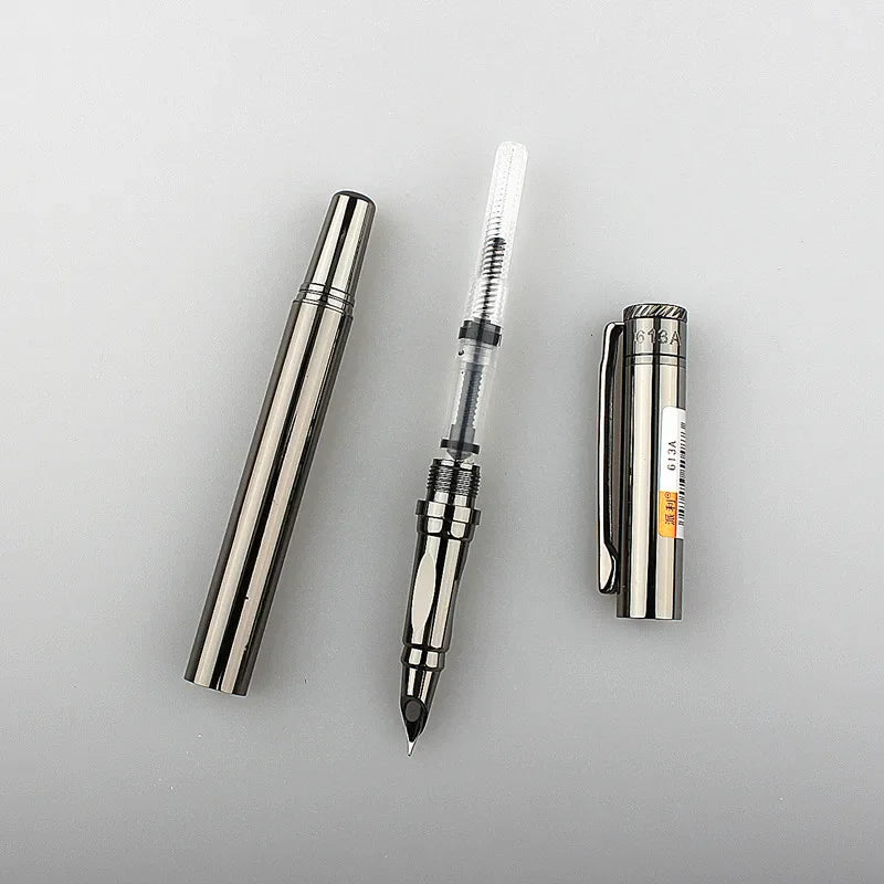 High Quality for Writing Fountain Pen 0.38mm EF Nib Stainless Steel Metal Inking Pen for Writing Signing Pen