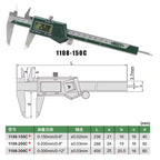 Insize Electronic Digital Caliper 1108 Series Stainless Steel 0.01 Precision 150mm 200mm 300mm Measurement Tool