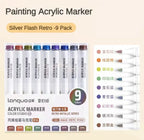 Languo 9/144 Colors Acrylic Paint Art Marker Pen DIY Painting Drawing Card Ceramic Stone Mug Glass Fabric Clothes Art Supplies