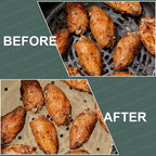 Air Fryer Unbleached Perforated Parchment Paper Sheets Mat & Square Baking Paper Liners Tray For Ninja Foodi Grill 5-in-1 AG301