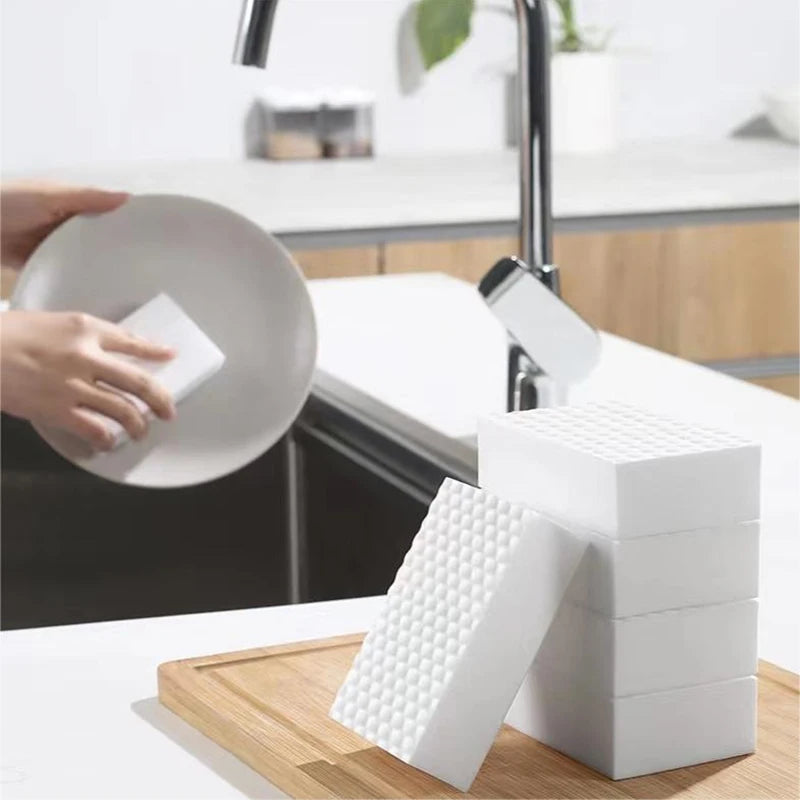 20 40 Pcs Melamine Sponge Compressed Magic Shoes Kitchen Office Bathroom Multi-function Cleaning Tools Double Compression Sponge