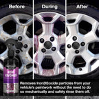 Hydroshine Iron Remover Car Detailing Fallout Spray Decontamination Kit Rust Remover Spray for Brake Rim Metal Surface Particles