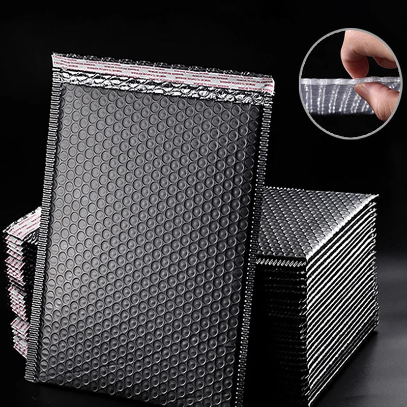1/50Pcs Black Poly Bubble Mailers Padded Envelopes Self Seal Padded Envelopes Gift Bags Pink Packaging Envelope Bags for Book