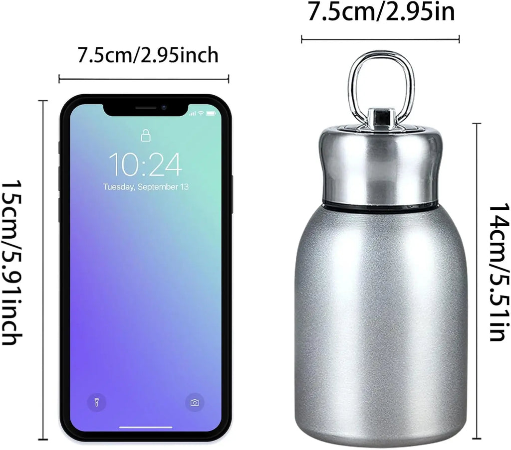 Stainless Steel Mini Vacuum Insulated Water Bottle for Hot and Cold Drinks Travel Coffee Cup 10.2 oz /300 ml