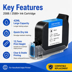 2588 2588+ 2588M 42ML Quick Dry Ink Cartridge 12.7mm Print Height for Handheld Inkjet Printer Compatible Replacement