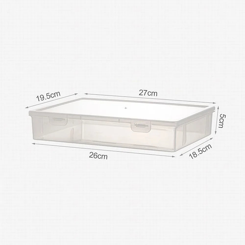 A4 Dust Proof Document Organizer Storage Box Black Transparent Simple Certificate File Box Container for Easy Organization