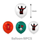 Football Player Theme Party Decoration Soccer Cr&7 Superstar Party Supplies Plate Cup Balloon Banner Paper Backdrop Party Gift