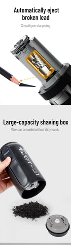 Tenwin Fully Automatic Electric Pencil Sharpener USB Charging Fast Sharpen Colored Sketch Pencils Student School Supplies Statio
