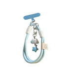 Cute Clouds Star Colourful Mobile Phone Strap Short Wrist Strap Charm Keychain Camera Chain Lanyard Universal Phone Case Lanyard