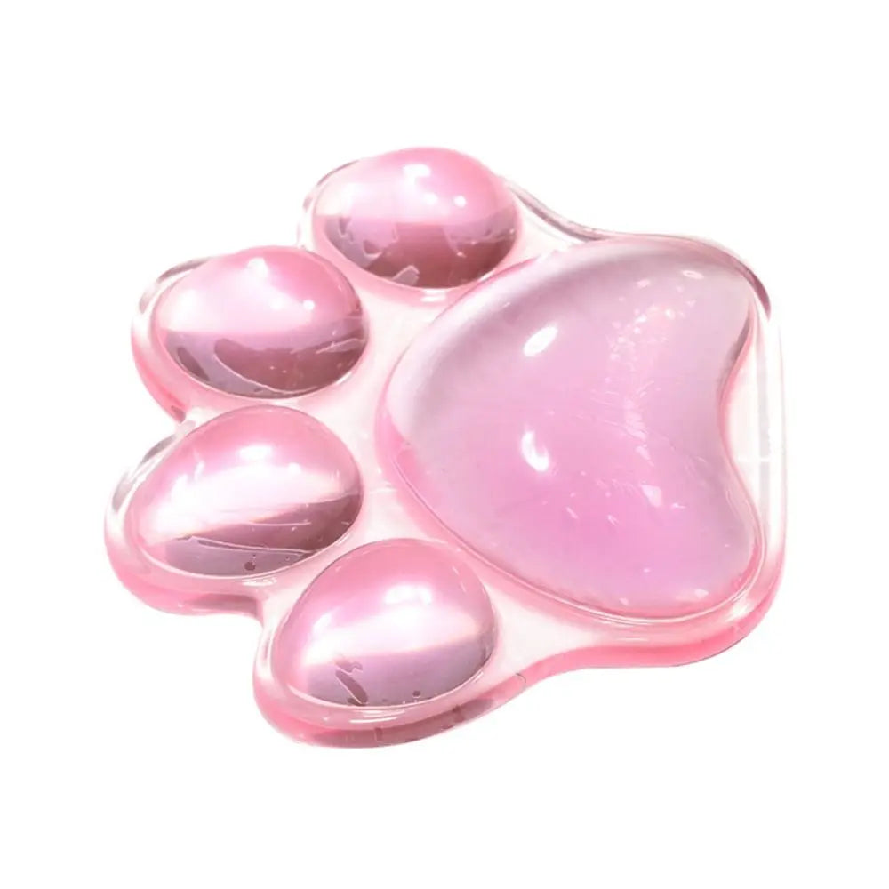 Mouse Pad Wrist Rest Transparent Wrist Guard Cute Cat's Paw Shaped Mouse Pad Non Slip Protection Hand Support Desktop Laptop