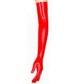 Red Latex Long Gloves Opera Latex Moulded Rubber Gloves Club wear Costumes