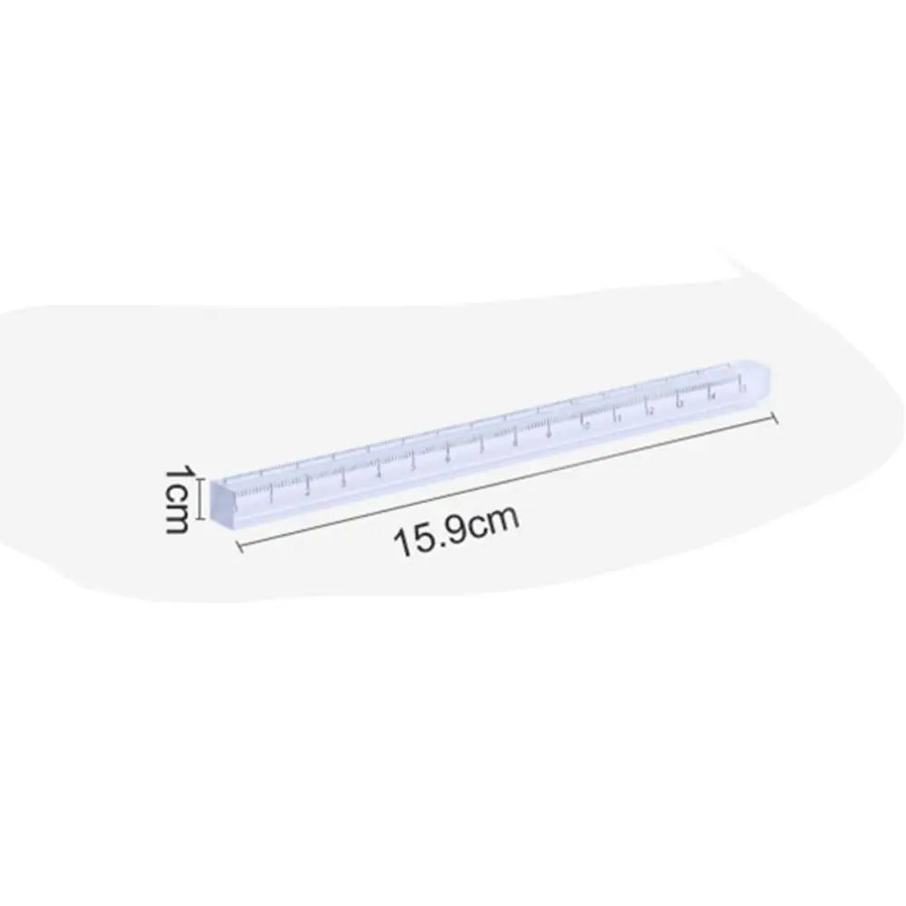 Creative 15/20/30CM Straight Ruler Transparent Acrylic Scale Ruler Cube Ruler Students Gift