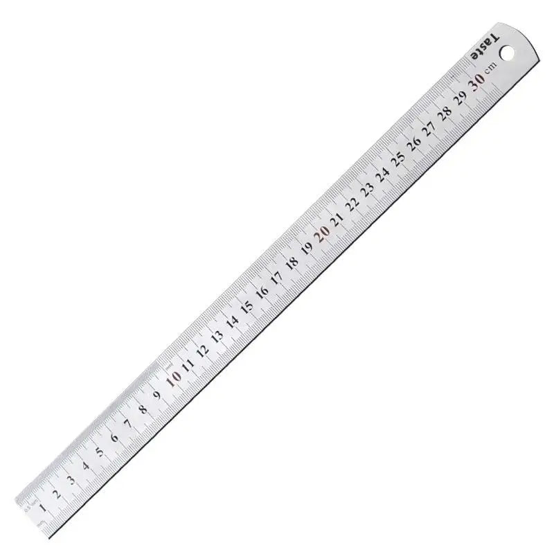 1Pcs 15/20/30/40/50/60100cm Stainless Steel Metal Straight Ruler For Home School Precision Measuring Tool Drawing Tool Supplies