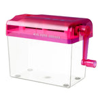 Professional Mini Manual Paper Shredder Hand Crank Non-slip Base Paper Sharper ABS Transparent Document Destroyer Office