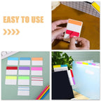 Waterproof Writing Index Transparent Sticky Tabs For Books File Folders Notebook Page Markers Self Adhesive Divider Tabs