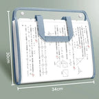 A4 Portable Accordion File Organizer, 13 Pocket Expanding Document Folder for Business School Office Student Supplies