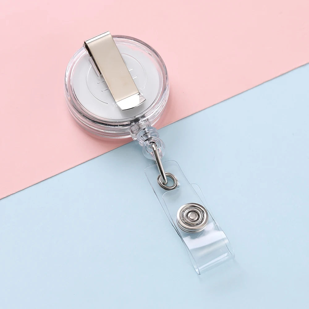 Retractable Steel Cord Pull Reel Keychains Spring Buckle Clasp Wire Rope Key Ring Recoil ID Card Holder Key Chain Multiple Tools