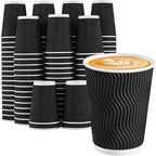 25/50PCS Disposable Corrugated Paper Cups Double-layered Coffee Hot Tea Milk Beverage Paper Cups Party Drinking Accessorie