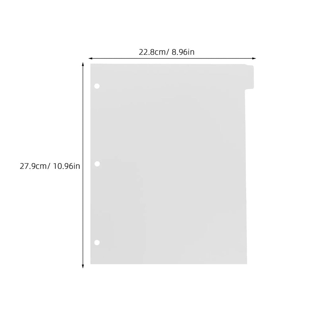 8Sheets Index Dividers PP Material Detachable Notebook Binder Tabs for Efficient Document Organization Index Dividers
