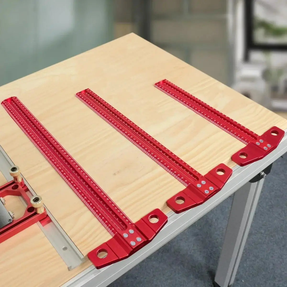 60/300/400/500mm Efficient and Precise Woodworking Multi Specification Aluminum Alloy T-shaped Ruler Marking Gauge