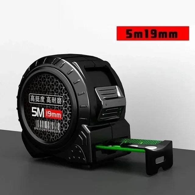 Locking fluorescent steel telescopic tape measure, self-locking high-precision wear-resistant measuring tool