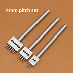3Pcs Manual Leather Hole Punch Tool Set Round Punch Die Set for DIY Leather Crafting Handmade Leather Working Crafters Kit
