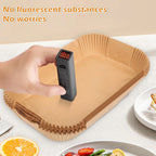 50/100Pcs Air Fryer Liners Disposable for Ninja FG551/DG551/IG651/ Foodi Smart XL Indoor Grill, Unbleach Parchment Paper Sheet