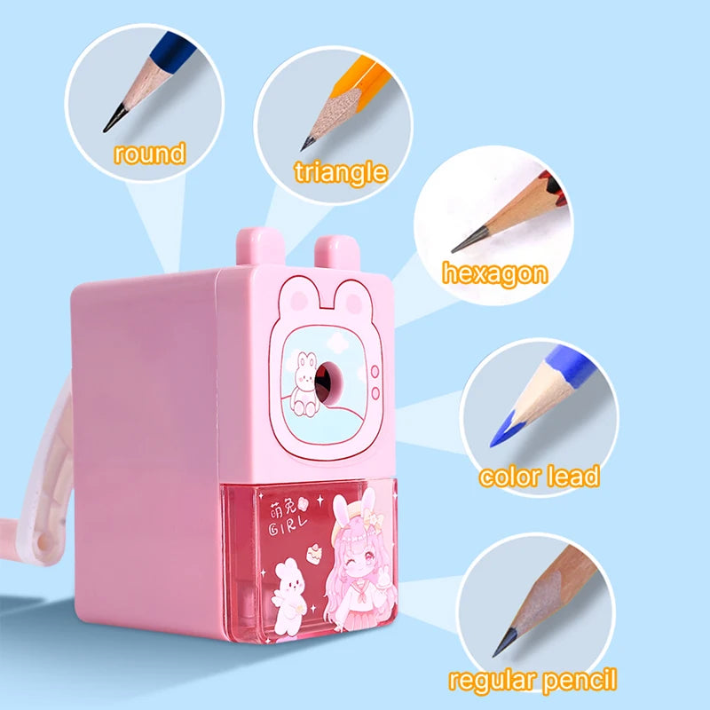 Multi-Function Kawaii Cute Cartoon Pencil Sharpener for Colored Pencils for School Office Stationery