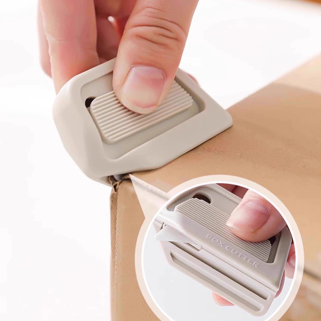 1pcs Magnetic Ceramic Box Cutter with Automatic Retractable Blade Safe Portable Letter Opener for Packaging Courier