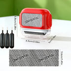 A005 Large Roller Privacy Stamp, Identity Theft Protection & Confidentiality Guard, with 3 Refill Inks