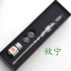 Crystal Glass Dipping Pen Gift Box Colorful Gold Powder Ink Signature Pen Set Creative Stationery Gifts For Friends Classmates