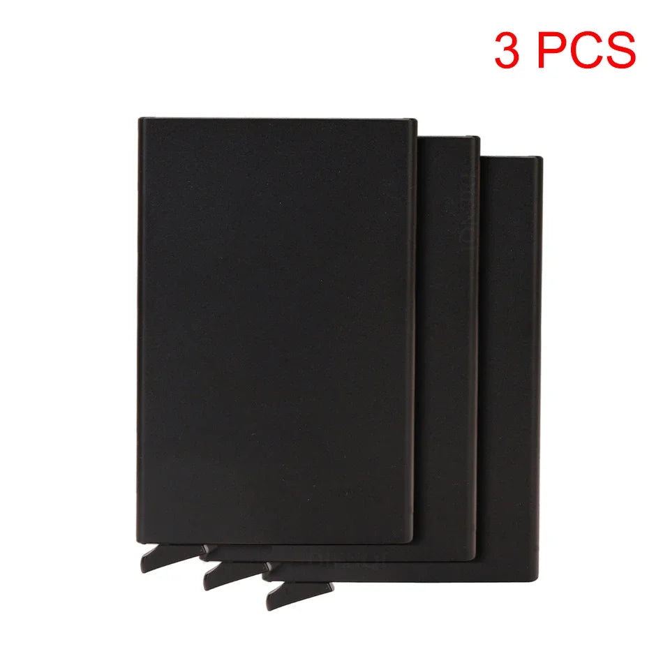 Rfid Metal Credit Card Holder Luxury Men Minimalist Wallet Cardholder Case Bag Business Supplies Card Storage Box Organizer Mini