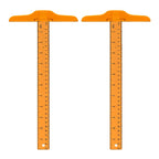 2PCS Transparent T-Square Ruler 30cm, Plastic Drawing T-Ruler for Students, Engineering Drafting Tool Set