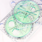 Rotary Multi-function Geometric Drawing Ruler Protractor Learning Measuring Tool Creative Stationery Gift School Office Supplies