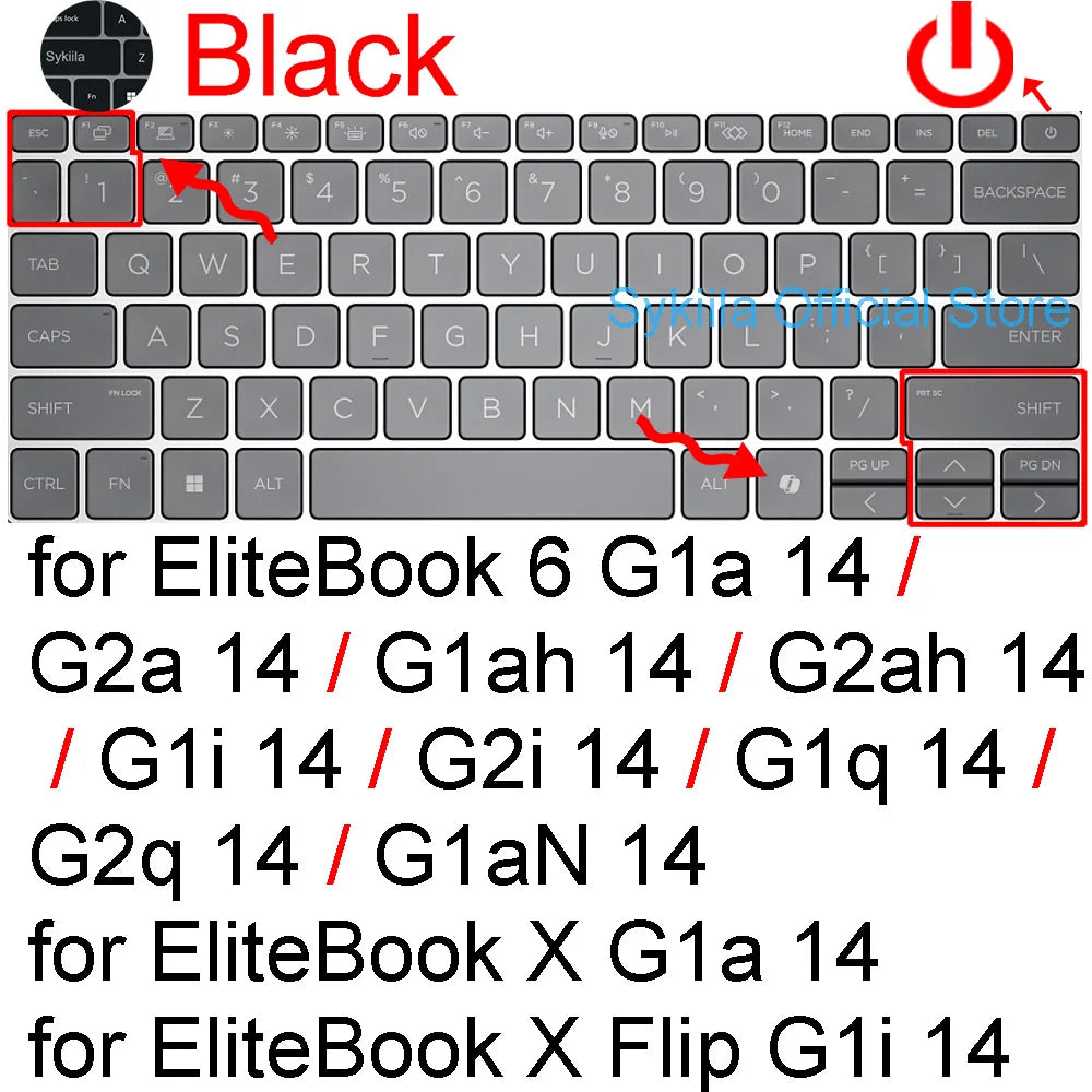 Keyboard cover for HP EliteBook 6 8 G2a G2i G1a G1q G1i 840 G11 G10 845 G9 X360 1040 G8 640 745 645 Silicone Protector Skin Case