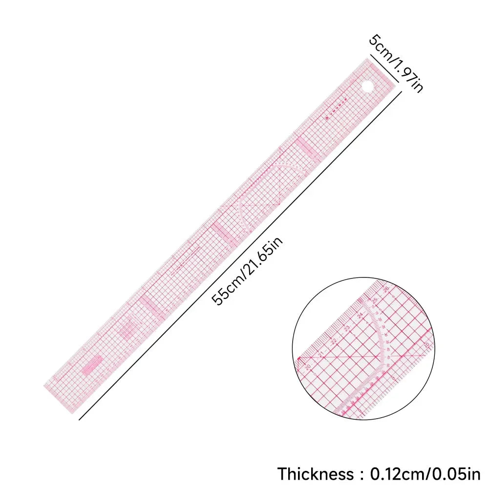 Clear Metric Flexible French Curve Ruler Practical Tailoring Template For Dressmaking Pattern Drafting DIY Sewing Projects
