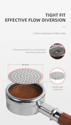 58.5mm Espresso Filter Baskets 15-20g Coffee Basket with Puck Screen Fit 58mm Espresso Portafilters Coffee Machine Accessories