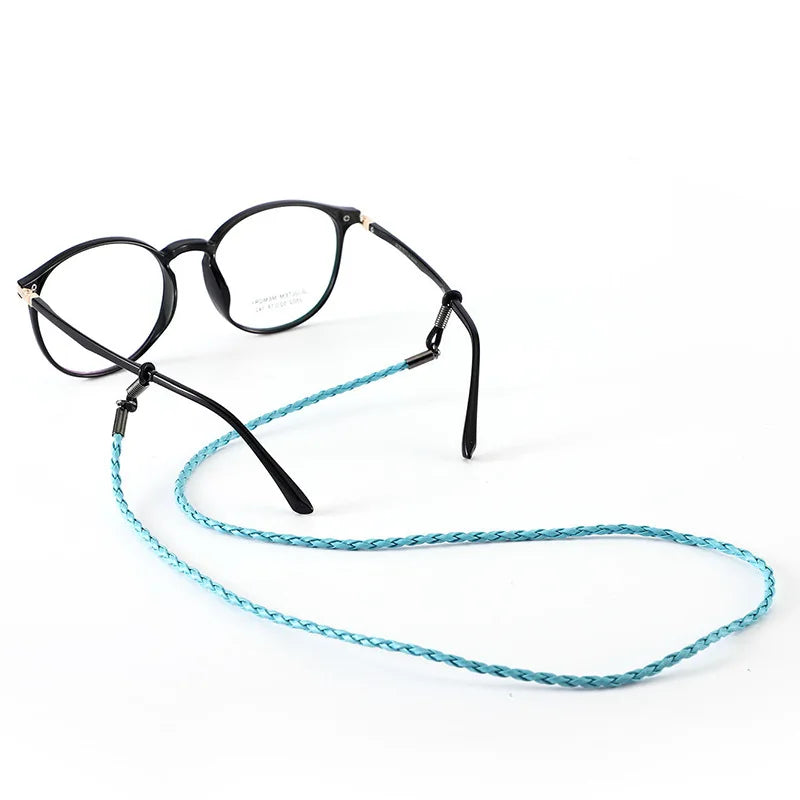 Multi Color Braided Leather Eyeglass Strap Anti Lost Sunglasses Lanyard Non Slip Eyewear Chain Neck Cord Holder For Men Women