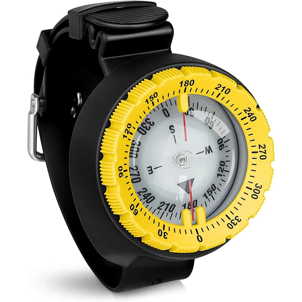 Underwater Navigation Compass 50m Professional Waterproof Scuba Luminous Dial Wrist Strap Compass For Diving Camping Swimming