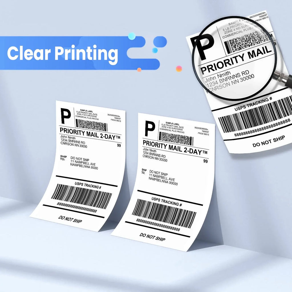 100 pcs Phomemo A6 Size Shipping Labels 100x150mm Thermal Label Stickers Roll for PM-241BT/D520/246S Waybill Printer Labeler