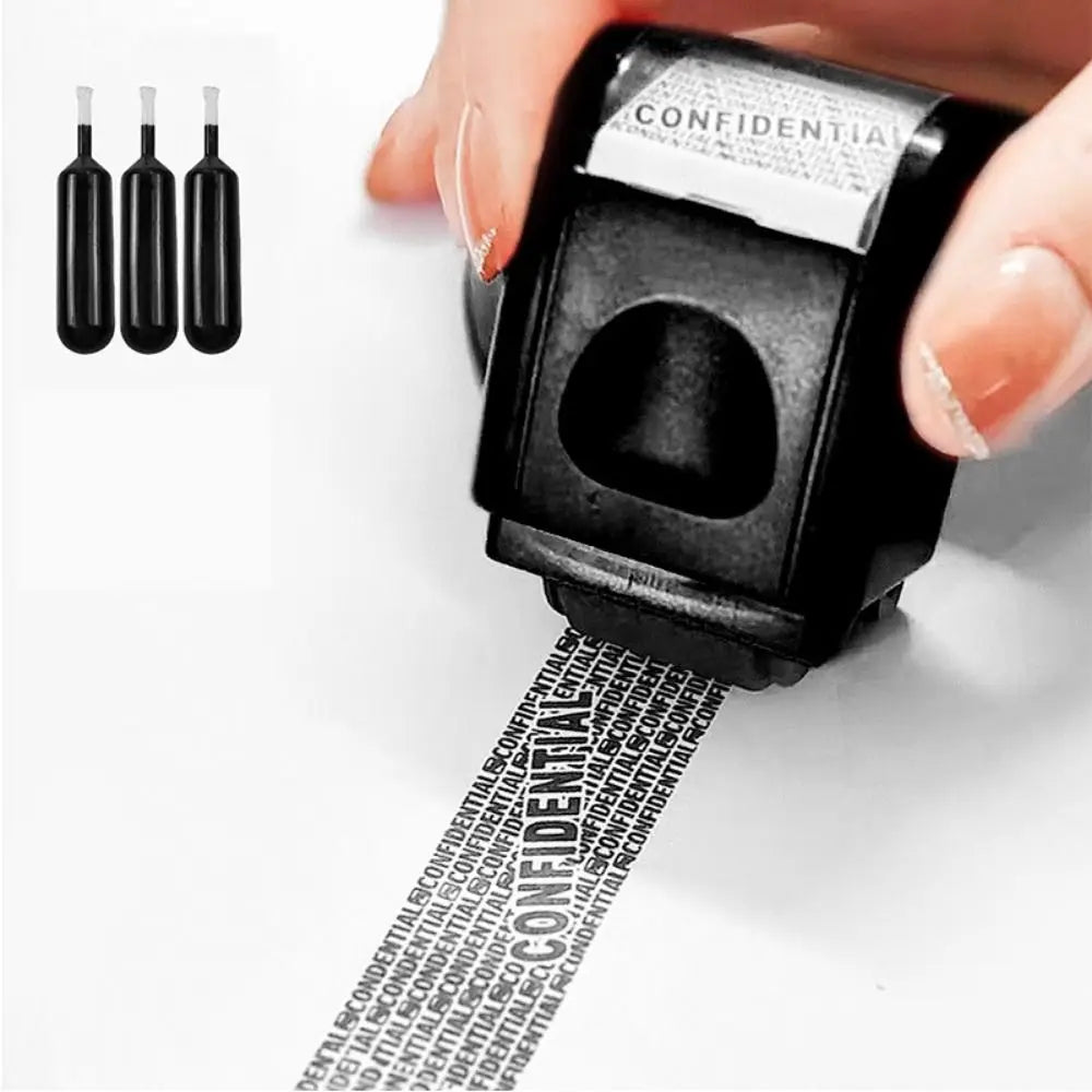 Leakproof Identity Theft Protection Roller Stamp Roller Stamp Portable Manual Roller Stamp Hide ID Garbled Chapter