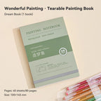 40sheet Tearable Drawing Notebook Sketchbook Handbook 250gsm Paper Mini Book for Watercolor Acrylic Marker Pen Gouache