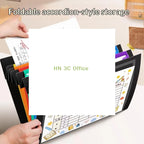 New! File Organizer Folder Hanging Long Size Bond Paper Wall-Mounted Rainbow Classification Large Capacity Office Folder