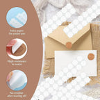 Double Sided Adhesive Dots Wax Sticker for Wax Seal Stamp Kit, 300Pcs(15 Sheets) Removable Sticker Tape Dots Adhesive Wax Seal