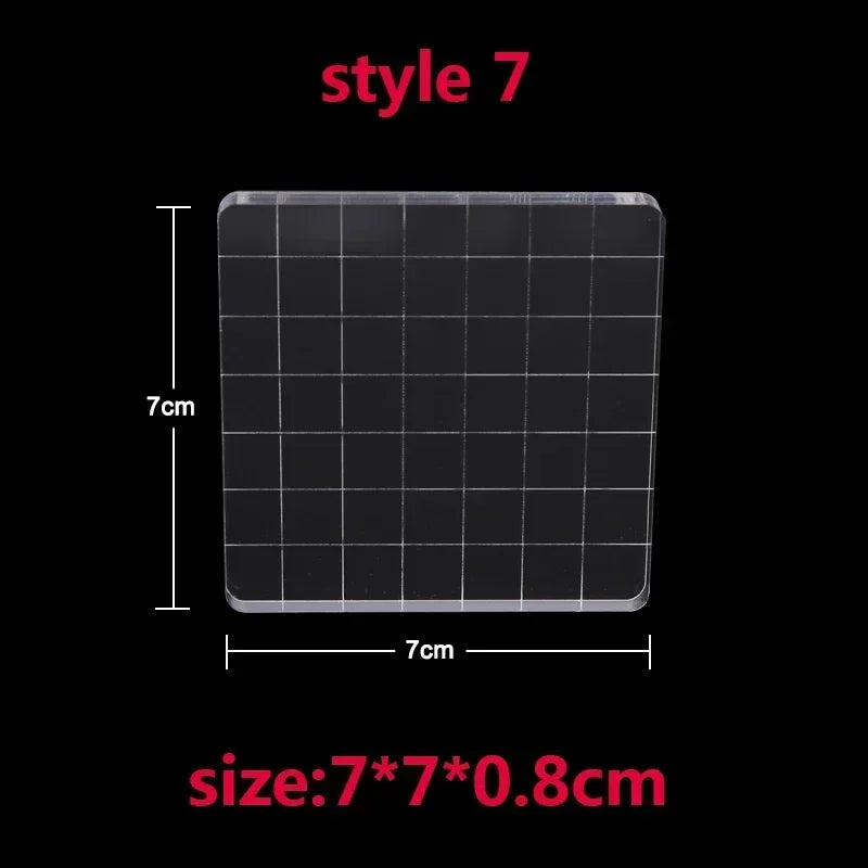 9 Sizes Clear Acrylic Stamp Block for DIY Crafts Card Making Decorations Scrapbooking Handmakes Use with Acrylic Stamps Tools