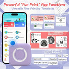 Mini Printer for IPhone and Android, Wireless Mini Photo Printer Label Printer, Portable BT Mini Thermal Printer Print Labels
