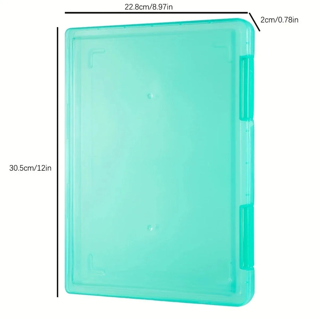 1pc Multi-layer Portable File Box Waterproof Contract Storage Box A4 Plastic PP File Box  Portable Transparent File Box